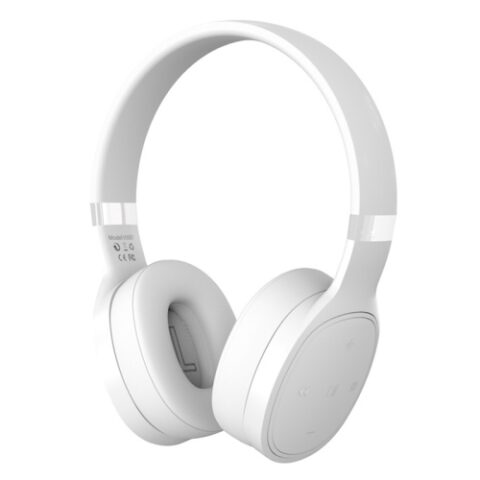 Casque sans fil pour la musique et les jeux, casque de jeu avec ultra-longue veille -Blanc