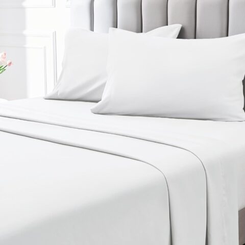 Drap Plat 180 x 290 cm - Coloris: Blanc - 100% Coton