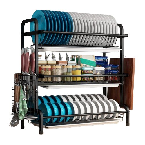 Égouttoirs à Vaisselle Support de Rangement pour Vaisselle, Égouttoir à Vaisselle de Cuisine