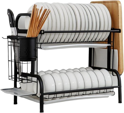 Égouttoirs à Vaisselle Support de Rangement pour Vaisselle, Égouttoir à Vaisselle de Cuisine