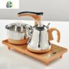Ensemnle théière électronique, Plateau de service de table à thé avec chauffe-eau entièrement automatique