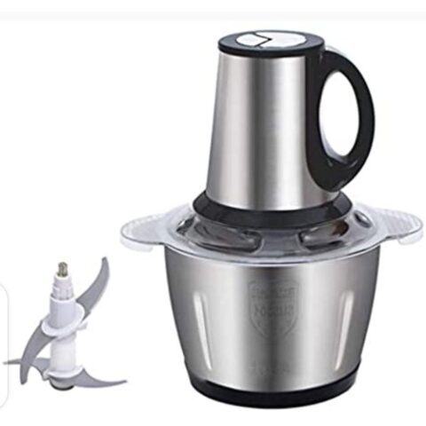 Hachoir à Viande et D'Oignons Electrique - Inox - 2 Litres - Inox