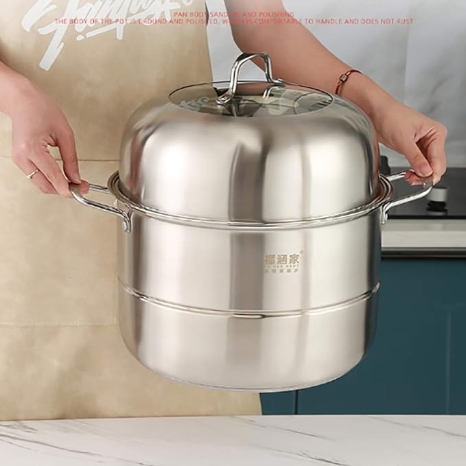 Marmite Vapeur, 2 couches,couscoussier taille: 26cm