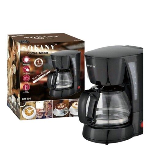 Sokany Machine à café 0.75L - SOKANY CM-102 avec protection contre la surchauffe