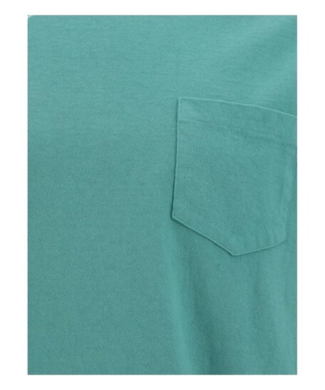 T-shirt uni en coton peigné pour homme, haut léger avec poche