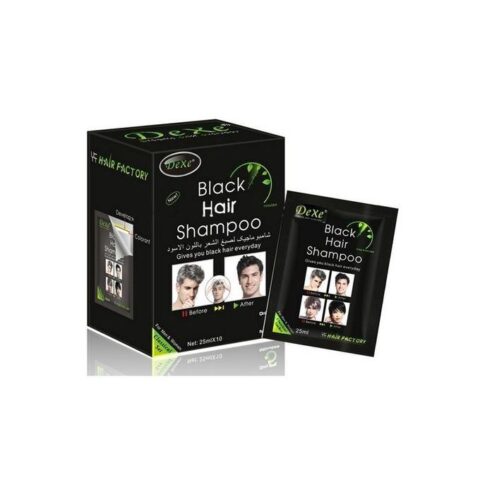 Black hair shampoo, Shampoing Colorant Dexe - Cheveux Noirs 10 Sachets