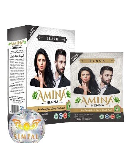 Teinte de cheveux,Amina Henna Natural Color Black
