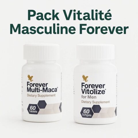 Pack Vitalité Masculine Forever – Multi-Maca + Vitolize for Men (Naturel, Énergie, Endurance & Équilibre Hormonal)